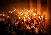 Holy Fire Miracle in the Church of the Holy Sepulcher