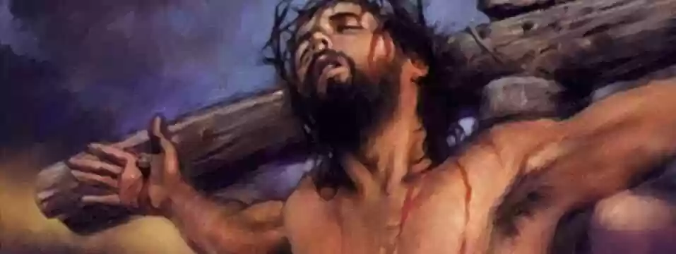 بآلام المسيح وموته على الصليب جرى دم الغفران