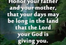 God’s Commandment Says, Honor Your Father and Your Mother