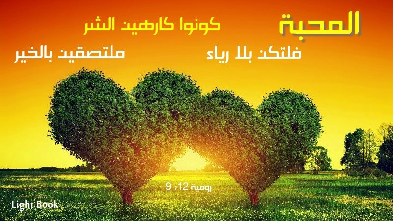 آيات عن المحبة Love من العهد الجديد عربي إنجليزي 