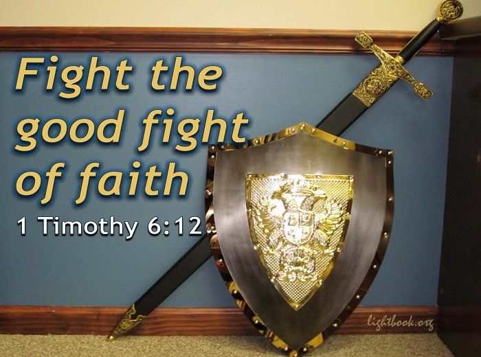 Bible Verses about Fight of Faith (English-Arabic)