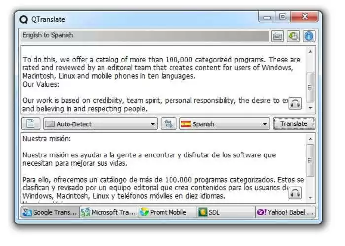 تحميل قاموس الناطق 2022 QTranslate للكمبيوتر آخر اصدار مجانا