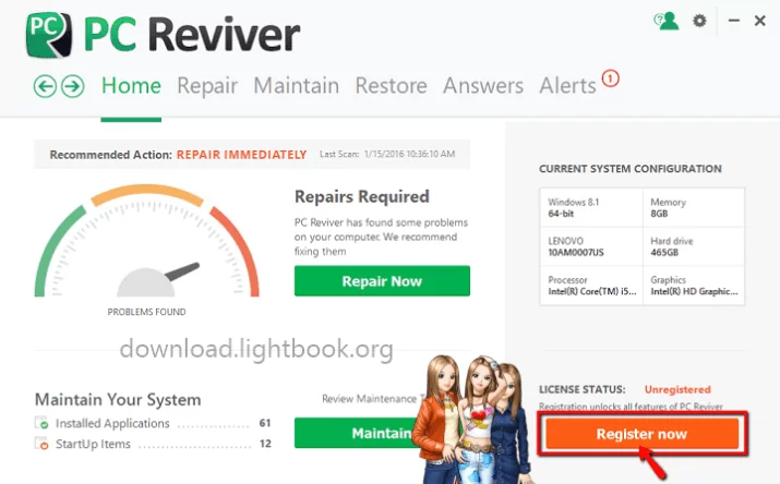 Download PC Reviver 2022 Maintenance and Repair PC Problems