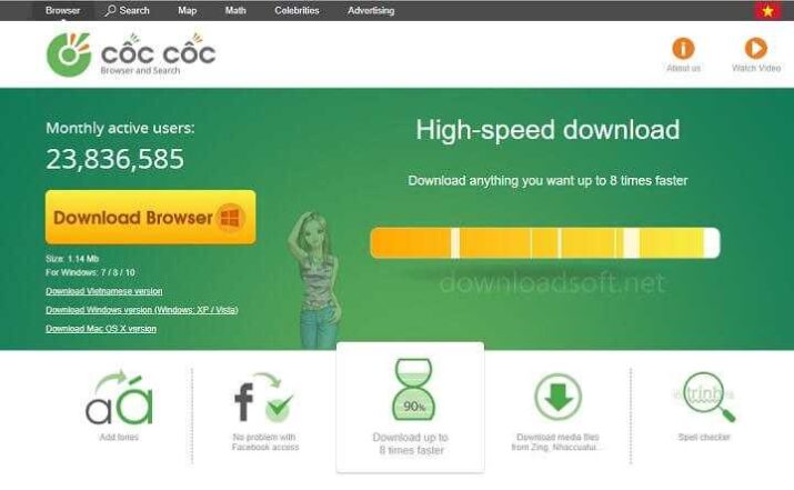 Côc Côc Browser Free Download 2024 Start 8 Times Faster