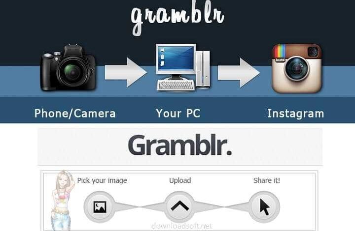 Gramblr Télécharger Photos et Vidéos de PC à Instagram