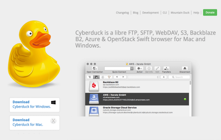 Cyberduck FTP Descargar Gratis para Windows 10 y Mac