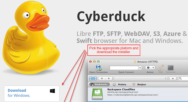 Cyberduck FTP Descargar Gratis 2024 para Windows 10 y Mac