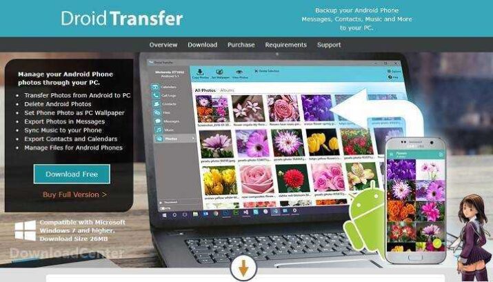 Droid Transfer تطبيق لنقل رسائل SMS و MMS إلى الكمبيوتر