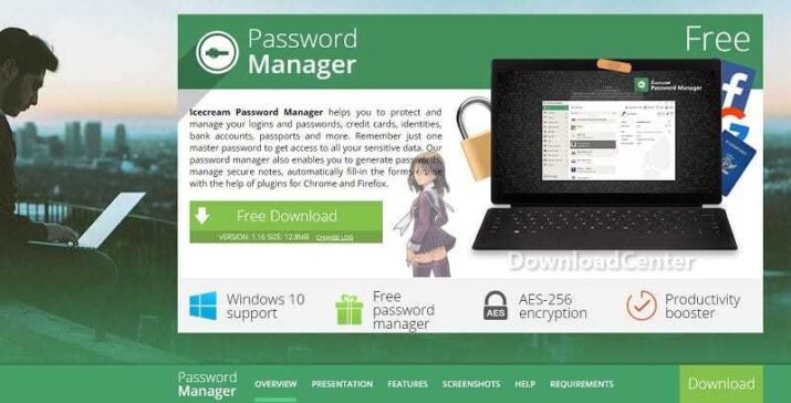 Icecream Password Manager برنامج لإدارة تسجيل الدخول مجانا