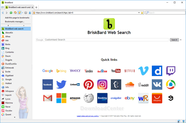 BriskBard Browser متصفح متعدد الإمكانات لـويندوز مجانا