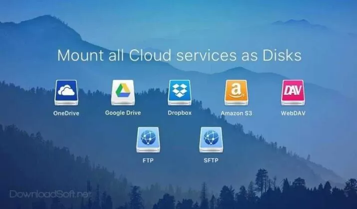 CloudMounter تخزين ملفاتك في الخدمات