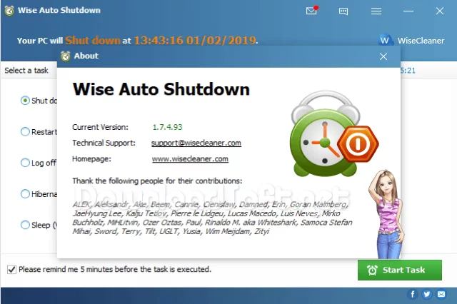 Télécharger Wise Auto Shutdown Gratuit pour Windows