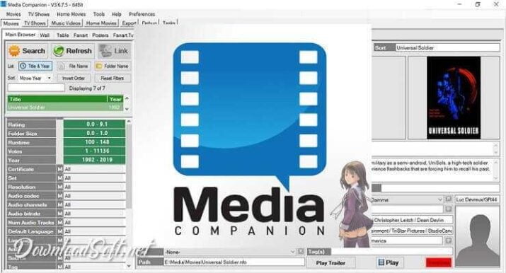 Media Companion برنامج لإدارة وتوفير معلومات أفلامك مجانا