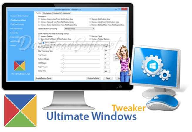 Ultimate Windows Tweaker لتحسين وتسريع الكمبيوتر مجانا