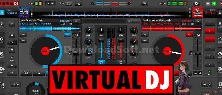 Virtual DJ برنامج مزج واضافة مؤثرات الصوت 2023 للكمبيوتر مجانا