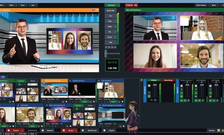 تحميل vMix برنامج مونتاج فيديو بث مباشر 2023 لويندوز وماك