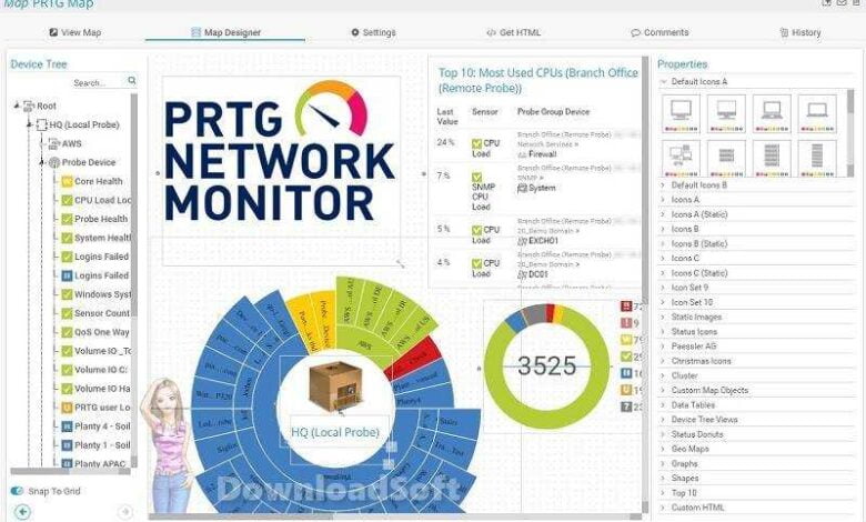 PRTG Network Monitor مدير الشبكات اخر اصدار 2024 مجانا