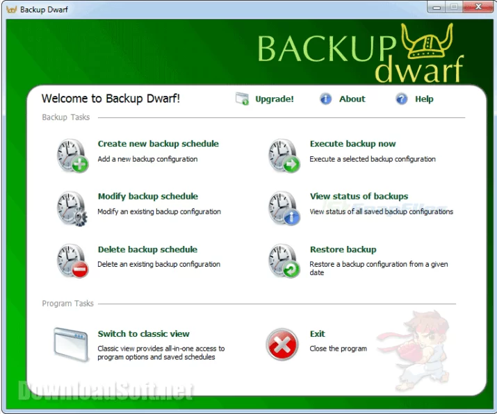 تحميل Backup Dwarf برنامج نسخ احتياطي تلقائي لنظام ويندوز