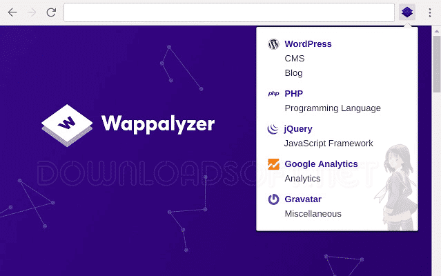 Wappalyzer Browser Extension