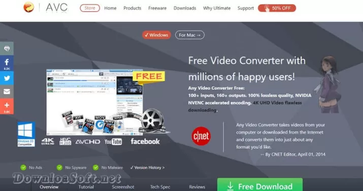 Télécharger Any Video Converter Free pour Windows et Mac