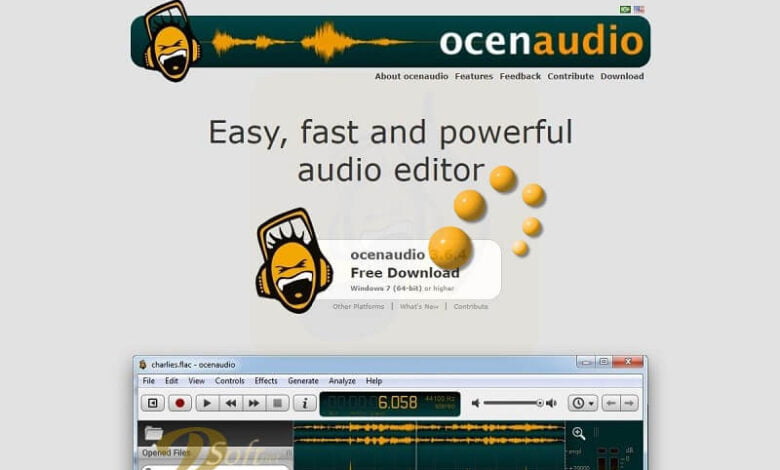 Ocenaudio محرر صوت متعدد المنصات مجاني ومفتوح المصدر