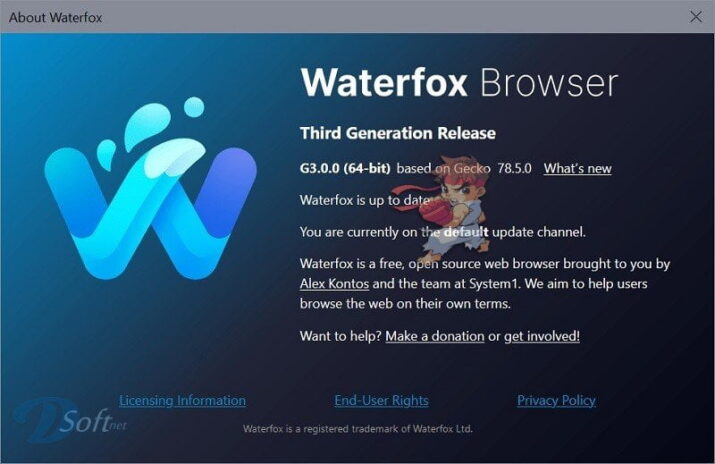 تحميل Waterfox متصفح مجاني خالي 100٪ من التتبع والمراقبة