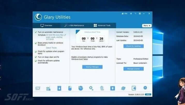 Glary Utilities Pro برنامج لتسريع الكمبيوتر 2024 مجانا